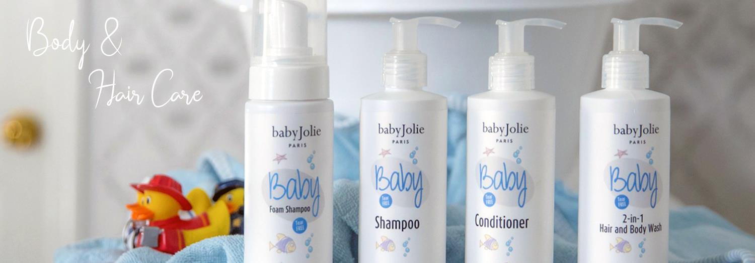  Baby Jolie Jabón corporal para bebé, lavado de cabello y cuerpo  para bebés y recién nacidos 2 en 1, champú + jabón, 7.5 onzas