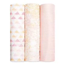 Aden + Anais Silky Soft Swaddles Metallic 3-Pack, Primrose Birch.