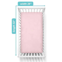 American Baby -100% Cotton Knit Jersey Fitted Crib Sheet, Pink Image 2