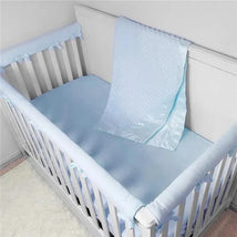 American Baby - Heavenly Soft Chenille Minky Dot Receiving Blanket, Blue Image 2