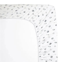 American Baby - Printed 100% Cotton Jersey Knit Fitted Crib Sheet, Grey Sports Image 2