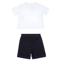 Armani Baby - 2Pk Set T-Shit And Shorts, White And Navy Image 2