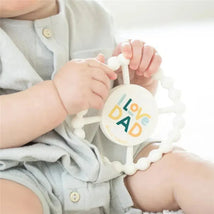 Bella Tunno - Happy Teether, Soft & Easy Grip Baby Teether Toy, Non-Toxic and BPA Free, I Love Dad Image 2