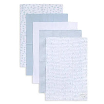 Burt's Bees - 5 Pk Burp Cloth, Sky, One Size Image 1