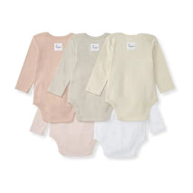 Burts Bees - 5Pk Baby Girl Solid Long Sleeve Bodysuits, Pink Sand Image 2