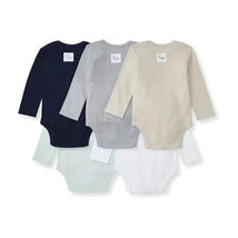 Burts Bees - 5Pk Baby Unisex Solid Long Sleeve Bodysuits, Midnight Image 2