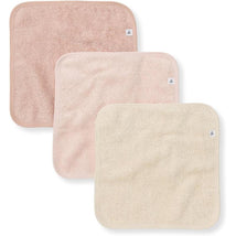 Burt's Bees - Baby Infant Washcloths, 100% Organic Cotton, Knit Terry, 3Pk, Pink Sand Image 1