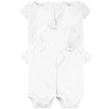 Carter's - 5-Pack Baby Short-Sleeve Bodysuits-White Image 1