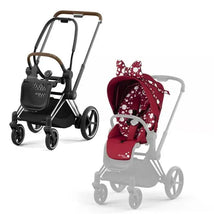 Cybex E-Priam 2 Stroller Bundle, Chrome/Brown Frame With Petticoat Seat Image 1