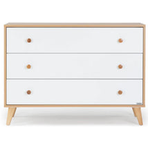 Dadada - Austin 3 Drawer Dresser, White/Red Oak Image 1