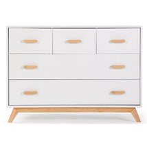 Dadada - Soho 5-Drawer Dresser For Nursery and Bedroom, White/Natural Image 1