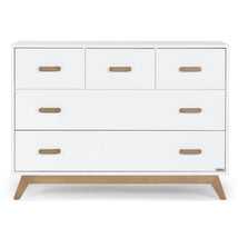Dadada - Soho 5-Drawer Dresser For Nursery and Bedroom, White/Walnut Image 1
