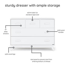 Dadada - Soho 5-Drawer Dresser for Nursery and Bedroom, White Image 2
