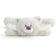 DEMDACO - Birthstone Amethyst and Grey, Stuffed Animal Blankie Bear February Image 2