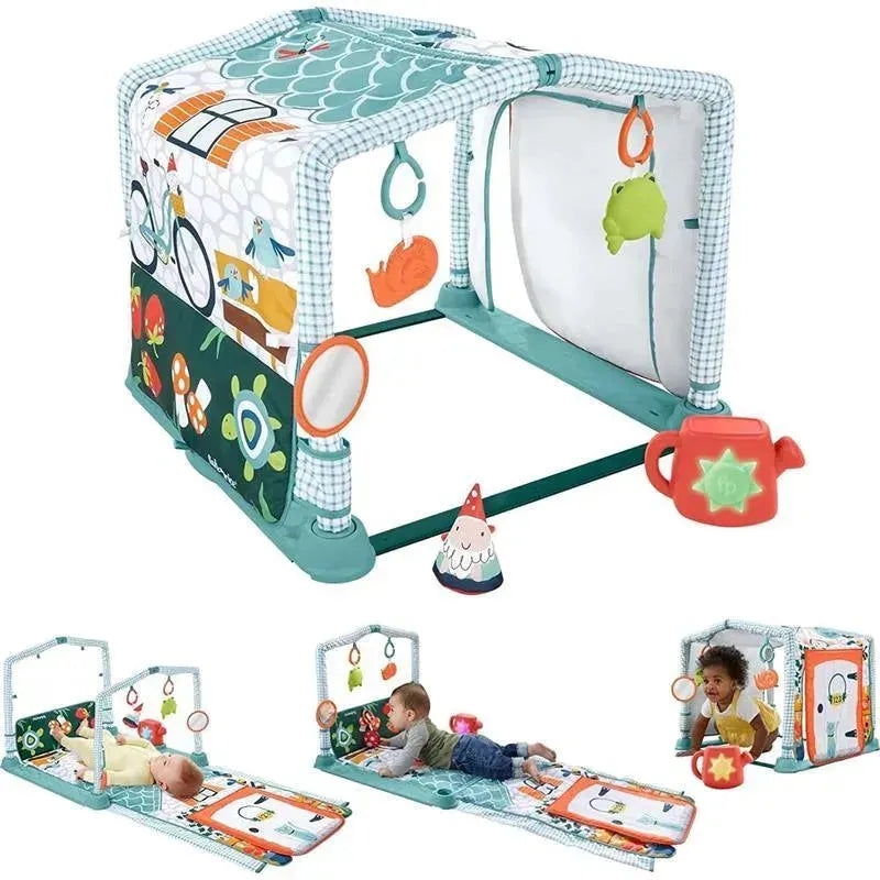 Fisher Price - Tapete de juegos 3 en 1 Crawl & Play Activity Gym