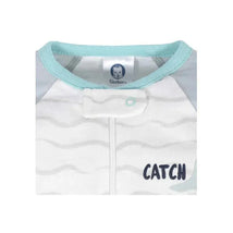 Gerber Footed Sleep n Play Baby Boy, Shark 3-6M.