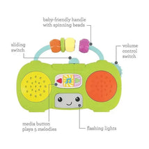 Infantino - Wee Wild Ones Music & Light Pretend Mini Boombox Image 2
