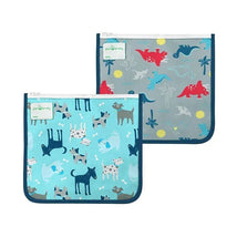 Iplay - 2 Pk Reusable Insulated Sandwich Bags, Aqua Dogs, 6M Image 1