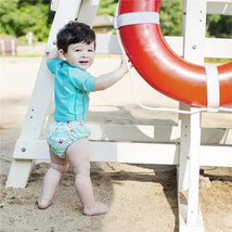 Iplay Snap Reusable Absorbent Swimsuit Diaper - Light Aqua Sea Friends Image 4