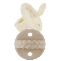 Itzy Ritzy - 2Pk Toast & Buttercream Orthodontic Silicone Pacifiers, 0/6M Image 1