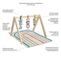Itzy Ritzy - Wooden Acitivity Gym With Play Mat And Toy Rainbow Image 2