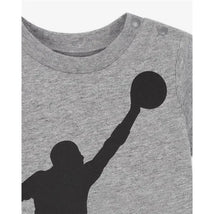 Jordan Baby Boy Jumpmen Romper, Carbon Heather Grey Image 3