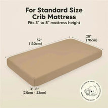 Keababies - 2-Pack Organic Cotton Fitted Crib Sheet, Pecan Image 2