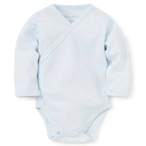 Kissy Kissy - Baby Boy Pointelle Long Sleeve Cross Bodysuit, Light Blue Image 1