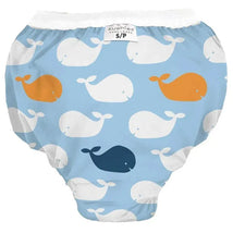 Kushies Taffeta Waterproof Training Pant, Blue Whales Image 1