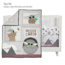 Lambs & Ivy - 3 Piece Baby Bedding Set, The Child Baby Yoda Image 3
