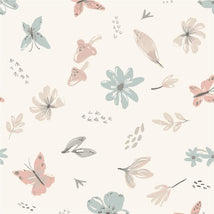 Lambs & Ivy - Baby Blooms Watercolor Floral/Butterfly Cotton Fitted Crib Sheet Image 2