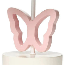 Lambs & Ivy - Baby Blooms Pink Butterfly Nursery Lamp with Floral Shade & Bulb Image 2