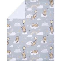 Lambs & Ivy - Disney Hunny Bear Winnie The Pooh Gray Soft Sherpa Baby Blanket Image 2