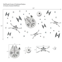 Lambs & Ivy - Wall Decal, Stars Wars Millennium Falcon Tie Fighters Image 2
