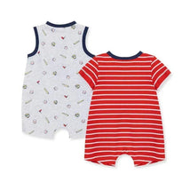 Little Me - 2Pk Baby Boy Baseball Cotton Rompers Image 2