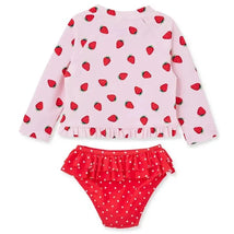 Little Me - 2Pk Baby Swim Rash Guard Set, Strawberry Image 2