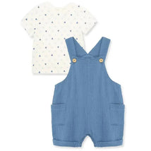 Little Me - Baby Boy Geo Shortall Set Image 1