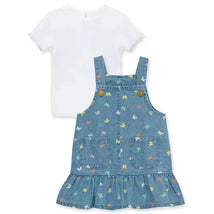 Little Me - Baby Girl Butterfly Cotton Denim Dress Set Image 1