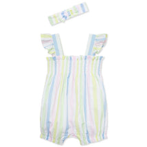 Little Me - Baby Girl Candy Stripe Bubble, Multicolor Image 1