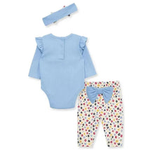 Little Me - Baby Girl Kitty Rib Bodysuit & Pant Set Image 3