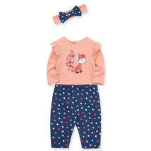 Little Me - Baby Girl Pretty Fox Infant Rib Bodysuit & Pant Set Image 1