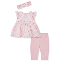 Little Me - Baby Girl Strawberry Woven Tunic Set, Pink Image 1