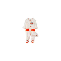 Little Me - Halloween Footie & Hat, Orange Image 1