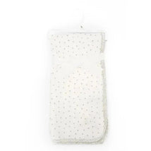 Little Me Ivory W/Grey Dots Baby Receiving Blanket Image 1