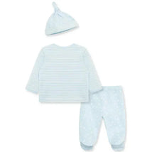 Little Me - Little Lambs Interlock Knit Lap-Shoulder Set & Hat Image 2