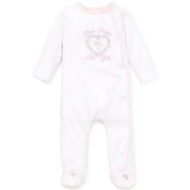 Little Me - Thank Heaven For Little Girls Footed One-Piece, Light Pink Image 1