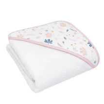 Living Textiles - Baby Organic Muslin Hooded Towel, Botanical Image 1
