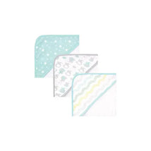 Luvable Friends - 3Pk Basic Elephant Unisex Baby Cotton Terry Hooded Towels Image 1