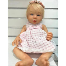 Macrobaby Baby Reborn With Rooted Hair Blonde Hair Opened Blue Eyes - Kylin Image 3