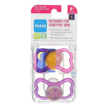 MAM Air Night Orthodontic Pacifier, 2 Pack, Girl, 6+ Months Image 2